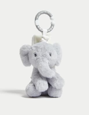 

Unisex,Boys,Girls M&S Collection Born In 2024 Elephant Judder Soft Toy - Grey Mix, Grey Mix