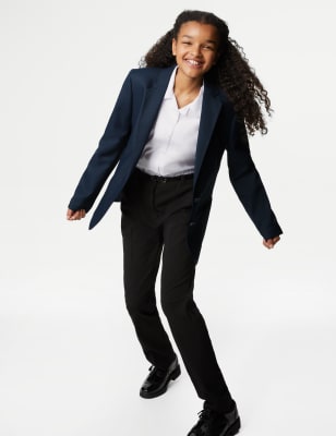 M&S Collection Girls SchoolGirlss' Regular Fit Blazer (3-16 Yrs) - 14yREG - Navy, Black,Navy