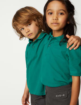 

Unisex,Boys,Girls M&S Collection Unisex Pure Cotton Polo Shirt (2-18 Yrs) - Jade, Jade
