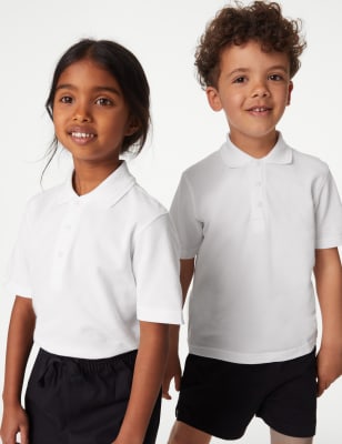 

Unisex,Boys,Girls M&S Collection Easy Dressing School Polo Shirt (2-18 Yrs) - White, White