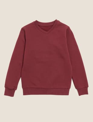 

Unisex,Boys,Girls M&S Collection Unisex Cotton V-Neck Sweatshirt (2-16 Yrs) - Burgundy, Burgundy