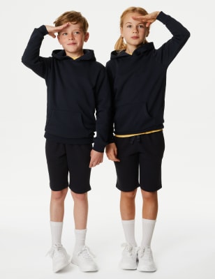 

M&S Collection Unisex-Sweatshirt aus Baumwolle mit Kapuze (2-18 Jahre) - Dark Navy, Dark Navy