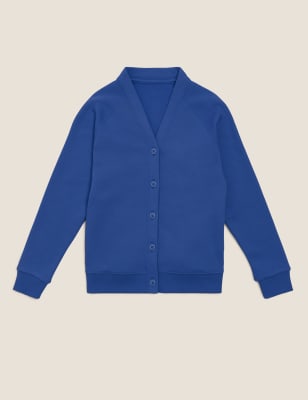 

M&S Collection Cárdigan escolar de algodón de ajuste estándar para chicas (2-16 años) - Royal Blue, Royal Blue