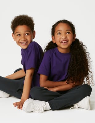 

M&S Collection Unisex-T-Shirts aus reiner Baumwolle (2-16 Jahre) - Purple, Purple