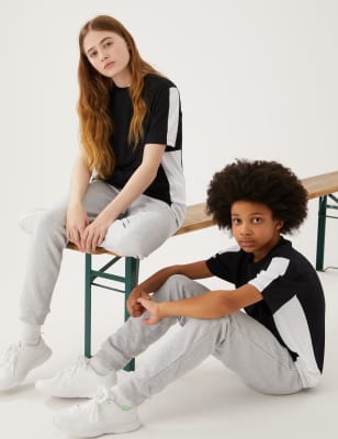 

Unisex,Boys,Girls M&S Collection Unisex Active T-Shirt (3-16 Yrs) - Black/White, Black/White