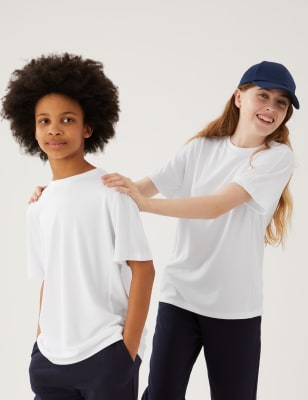 

Unisex,Boys,Girls M&S Collection Unisex Active T-Shirt (3-16 Yrs) - White, White