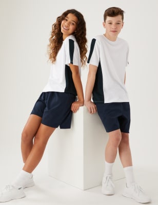 

Unisex,Boys,Girls M&S Collection Unisex Active T-Shirt (3-16 Yrs) - White/Navy, White/Navy