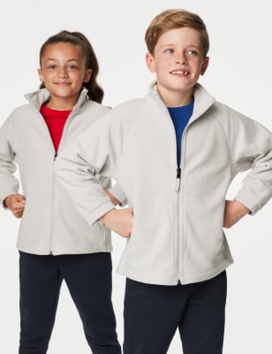 

Unisex,Boys,Girls M&S Collection Unisex Zip Fleece (2-16 Yrs) - Grey Marl, Grey Marl