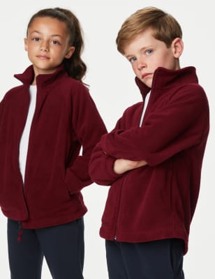 

Unisex,Boys,Girls M&S Collection Unisex Zip Fleece (2-16 Yrs) - Burgundy, Burgundy