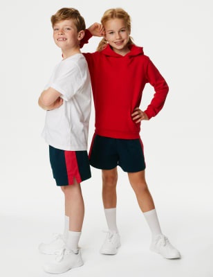 

Unisex,Boys,Girls M&S Collection Unisex Pure Cotton Sports Shorts (2-16 Yrs) - Red Mix, Red Mix