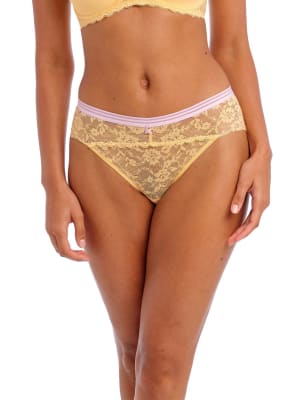 Freya Women's Offbeat Floral Lace Bikini Knickers - White, White,Blue,Black,Beige