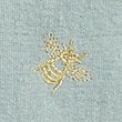 Bee Embroidered Cosmetic Bag, MINT, swatch