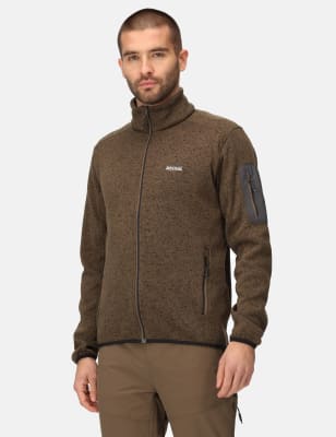 Regatta Men's Newhill Zip Up Fleece - S - Brown, Brown,Blue