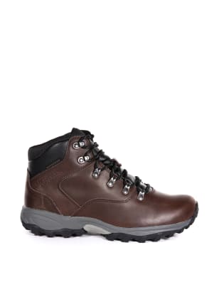 Regatta Men's Bainsford Leather Waterproof Walking Boots - 9 - Brown, Brown