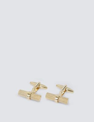 Hawes & Curtis Men's Gold Plated Cufflinks  Gold