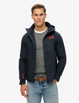 Superdry Men's Hooded Utility Jacket - XXL - Black, Black,Navy