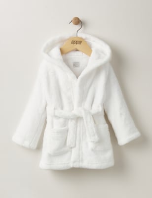 Mamas & Papas Hooded Dressing Gown (6 Mths-3 Yrs) - 6-9M - White, White