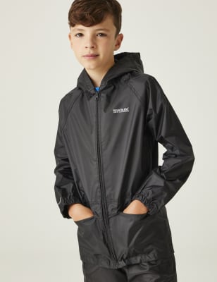 Regatta Boys Stormbreak Hooded Jacket (3-14 Yrs) - 3-4 Y - Black, Black