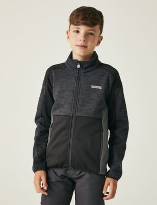 Regatta Boys Junior Highton Full Zip III Fleece (3-14 Yrs) - 7-8 Y - Grey Mix, Grey Mix