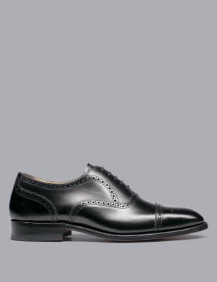 Charles Tyrwhitt Men's Leather Oxford Shoes - 8.5 - Black, Brown,Black