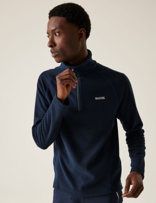 Regatta Men's Kenger Half Zip Funnel Neck Fleece - Navy, Navy,Brown,Black