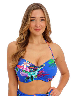 Fantasie Women's Halkidiki Floral Wired Padded Bikini Top - 36FF - Blue Mix, Blue Mix