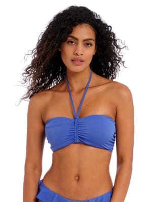 Freya Women's Jewel Cove Wired Bandeau Bikini Top C-G - 36C - Black, Black,Blue