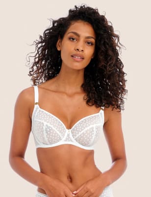 Freya Women's Starlight Wired Side Support Bra D-G - 36DD - White, Black,White