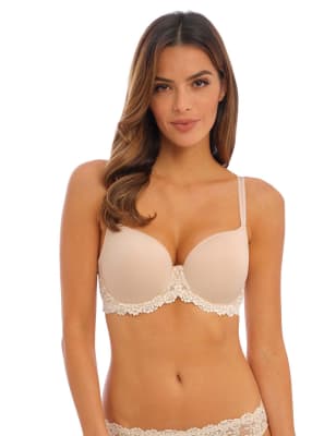 Wacoal Women's Embrace Floral Lace Wired T-Shirt Bra - 36DD - Black Mix, Black Mix,Beige Mix