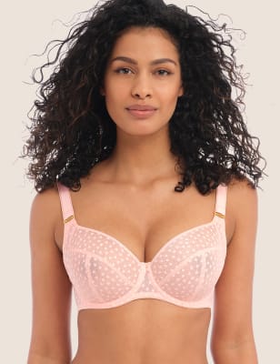 Freya Women's Starlight Wired Side Support Balcony Bra D-G - 38F - Rose, Rose