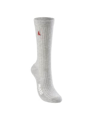 Musto Men's 2 Pack Cotton Rich Ribbed Socks - L - Grey Mix, Grey Mix