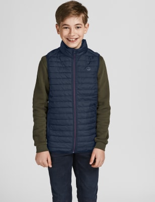 Jack & Jones Junior Boys Quilted Gilet (8-16 Yrs) - 16y - Navy, Navy