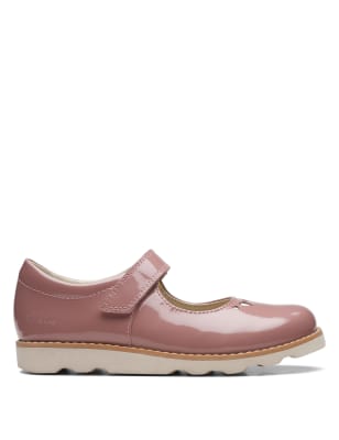 Clarks Kids Leather Riptape Mary Jane Shoes (7 Small - 12 Small) - 8.5 SG - Pink, Pink