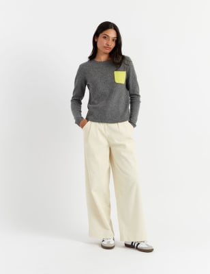 Chinti & Parker Women's Merino Wool with Cashmere Pocket Detail Jumper