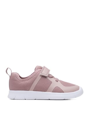 Clarks Kids Riptape Trainers (7 Small - 9.5 Small) - 9.5 SG - Pink, Pink