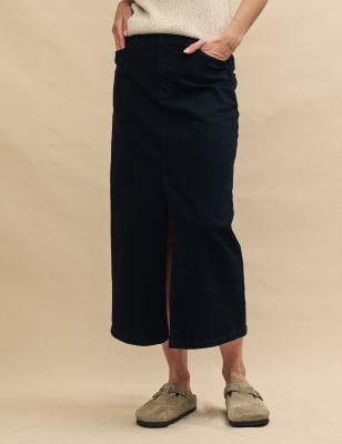 Nobody'S Child Women's Denim Midaxi Column Skirt