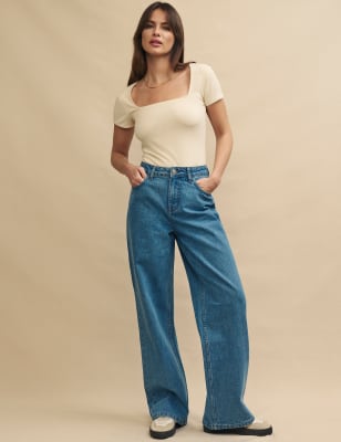 Nobody'S Child Women's Wide Leg Jeans - 16 - Blue, Blue