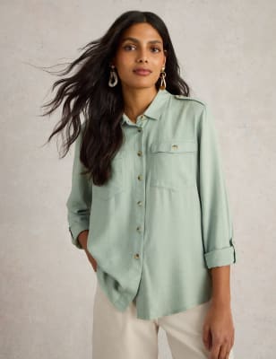 White Stuff Women's Utility Shirt - 12 - Green, Green