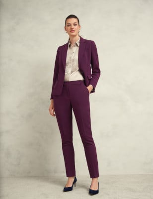 Hobbs Women's Tapered Ankle Grazer Trousers - 16REG - Purple, Purple