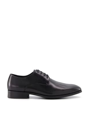 Dune London Men's Leather Oxford Shoes - 9 - Black, Black