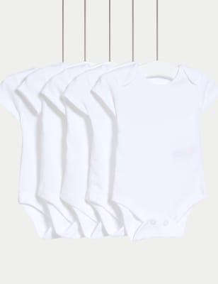 

Unisex,Boys,Girls M&S Collection 5pk Pure Cotton Waffle Bodysuits (5lbs - 3 Yrs) - White, White