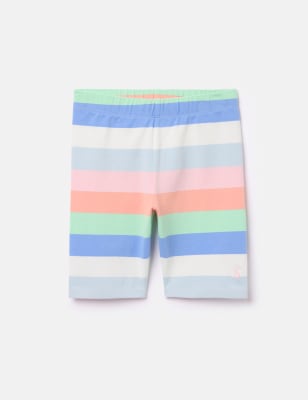 Joules Girls Cotton Rich Striped Cycling Shorts (2-10 Yrs) - 10y - Multi, Multi