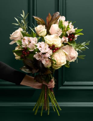 M&S Vintage Rose, Hypericum & Eucalyptus Bouquet