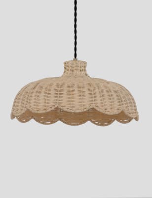 

M&S Collection Schirm aus Rattan mit Bogenkante - Naturfarben, Naturfarben