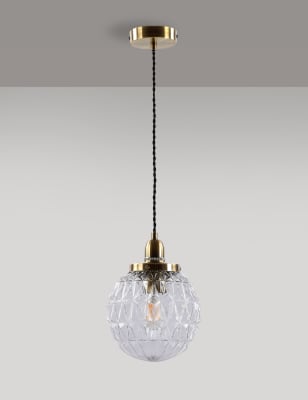 M&S Collection Alexandra Pendant Light - Antique Brass, Antique Brass