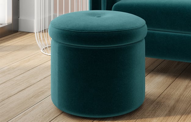 M&S Small Storage Stool - FTSL - Midnight Navy, Midnight Navy