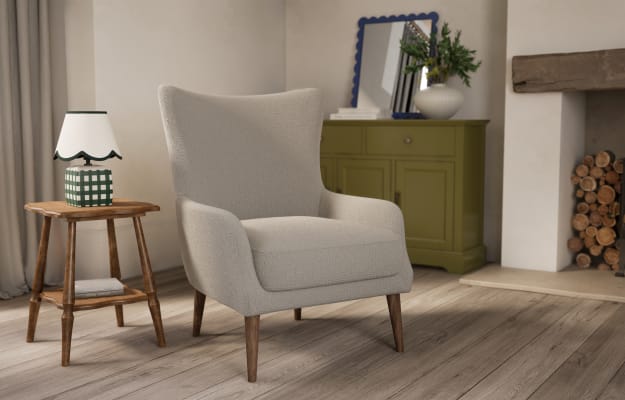 M&S Harriette Accent Armchair - CHR - Soft White, Oatmeal,Khaki,Chestnut,Ginger,Dark Blue,Soft White