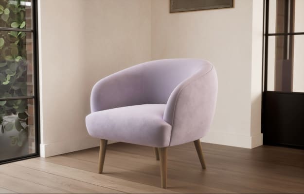 M&S Collection Elodie Accent Armchair - CHR - Lilac, Lilac,Soft Green