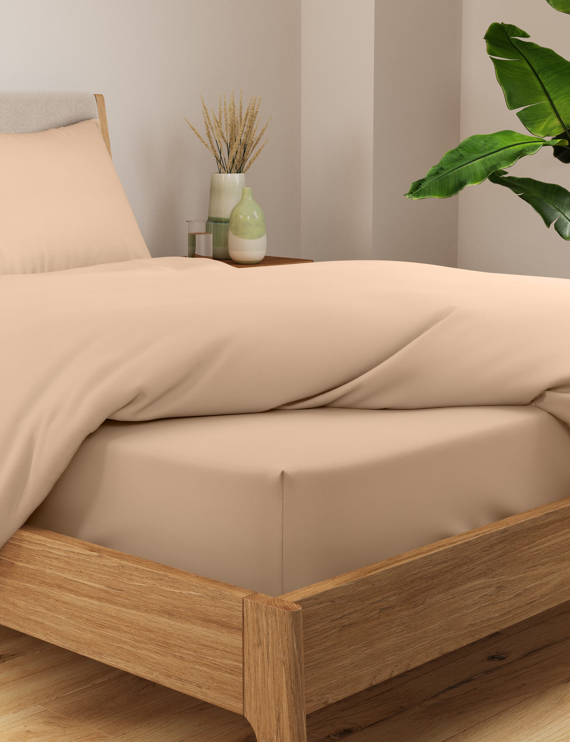 Body Sensor Body Temperature Control Deep Fitted Sheet - 5FT - Medium Beige, Charcoal,Medium Beige