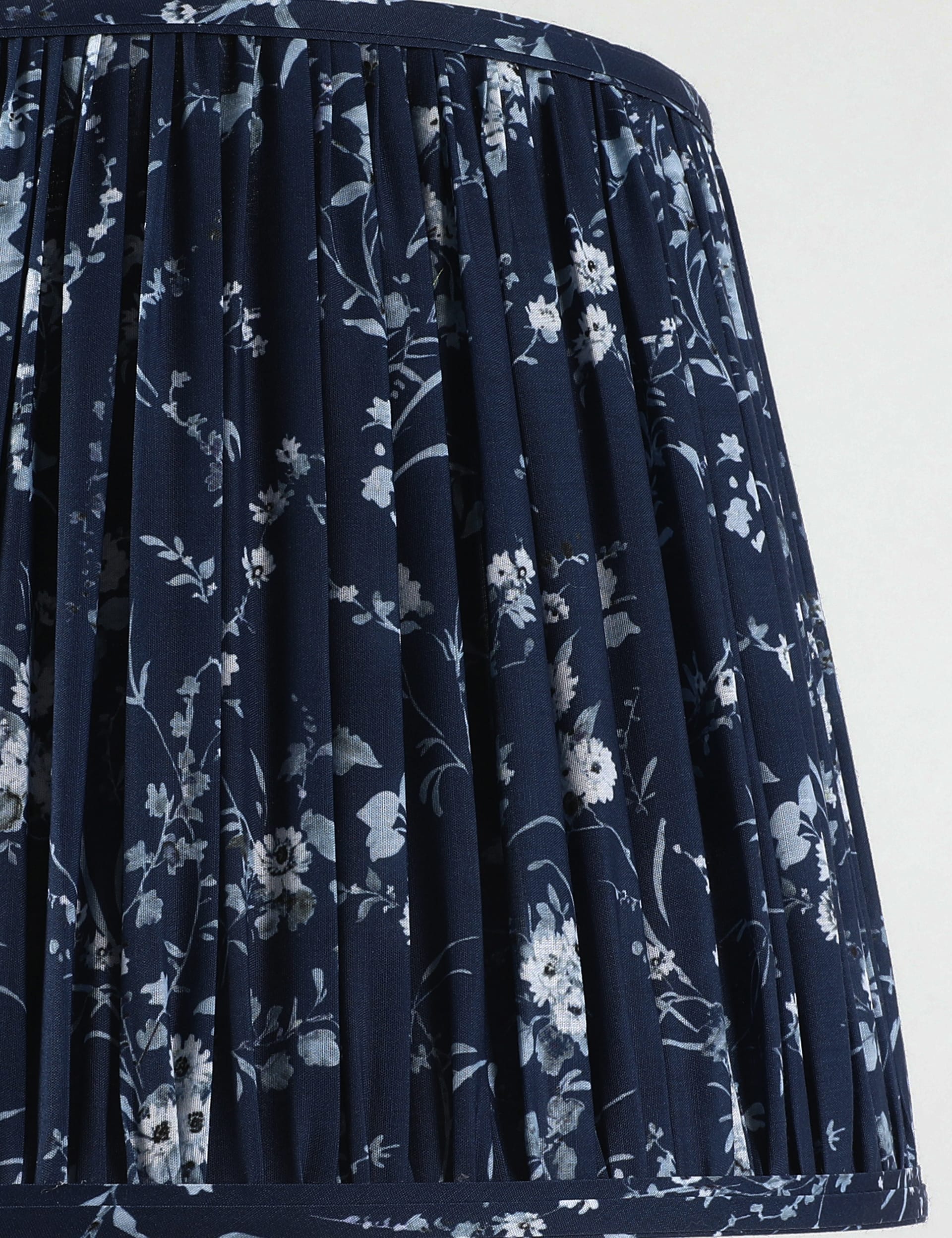 M&S Collection Pleated Floral Lamp Shade - Navy, Navy